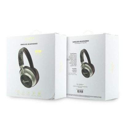 Guess Orjinal Lisanslı ENC PU 4G Desenli Metal Logolu Kulak Üstü Bluetooth Kulaklık v5.4 - 17