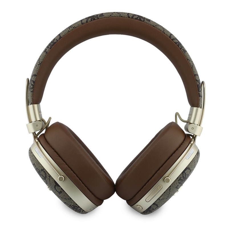 Guess Orjinal Lisanslı ENC Teknolojili PU 4G Desenli Script Logolu Kulak Üstü Bluetooth Kulaklık v5.4 - 4
