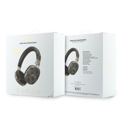 Guess Orjinal Lisanslı ENC Teknolojili PU 4G Desenli Script Logolu Kulak Üstü Bluetooth Kulaklık v5.4 - 12