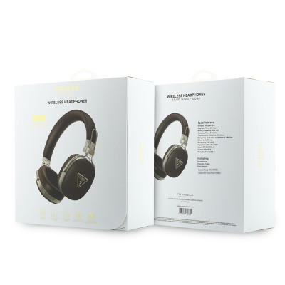 Guess Orjinal Lisanslı ENC Teknolojili PU Üçgen Metal Logolu Kulak Üstü Bluetooth Kulaklık v5.4 - 8