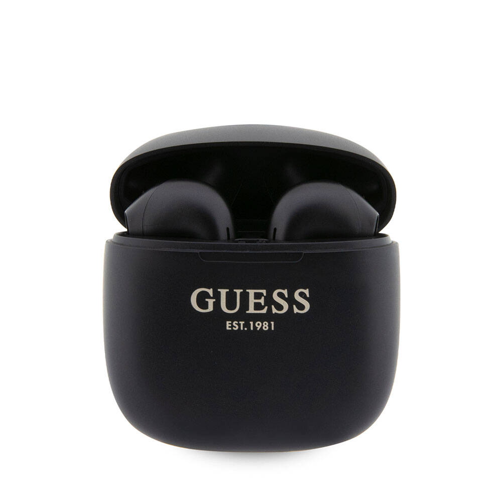 Guess Orjinal Lisanslı Klasik EST Yazı Logolu TWS Bluetooth Kulaklık - Siyah