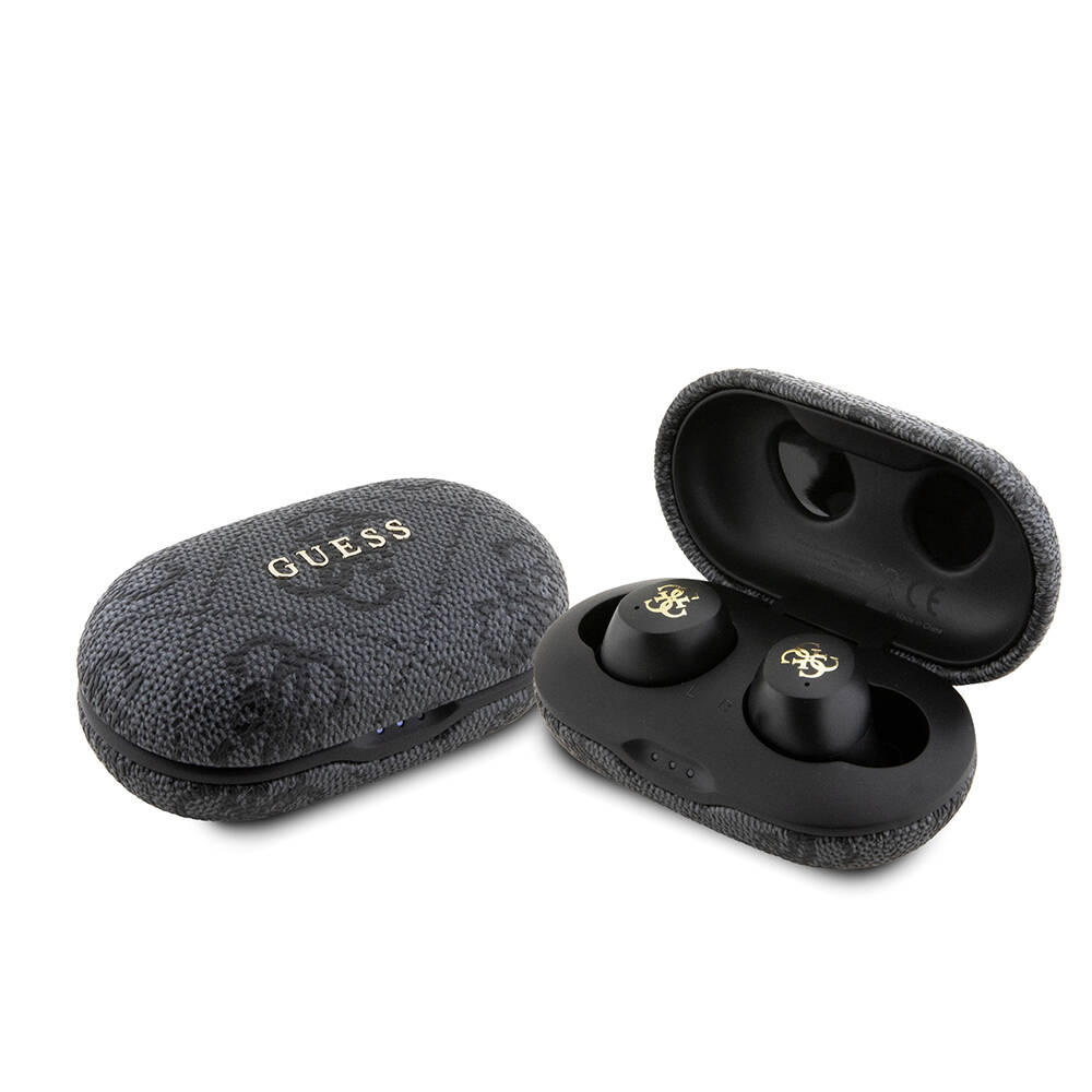 Guess Orjinal Lisanslı Klasik Metal Yazı Logolu TWS Kulak İçi Bluetooth Kulaklık - Siyah