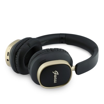Guess Orjinal Lisanslı Metal Yazı Logolu Kulak Üstü Kulaklık ve Speaker Hoparlör 2in1 Set - 3