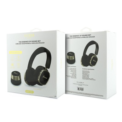 Guess Orjinal Lisanslı Metal Yazı Logolu Kulak Üstü Kulaklık ve Speaker Hoparlör 2in1 Set - 10