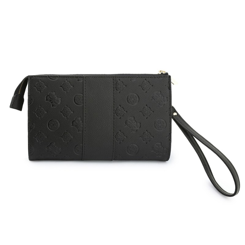 Guess Orjinal Lisanslı Peony ve 4G Desenli Şerit Detaylı Metal Logolu Omuz Askılı El Çantası - 5