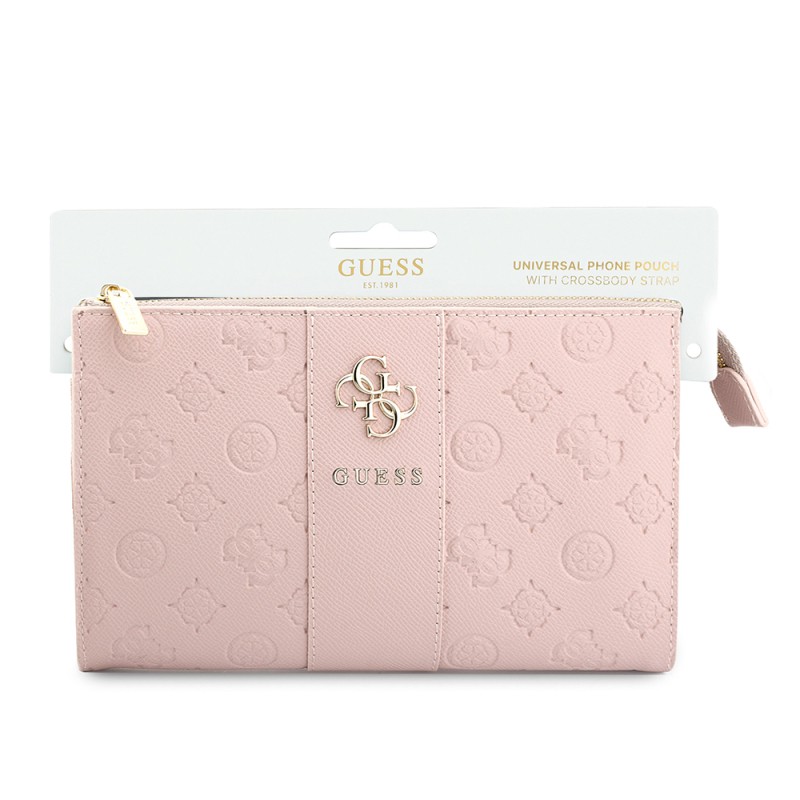 Guess Orjinal Lisanslı Peony ve 4G Desenli Şerit Detaylı Metal Logolu Omuz Askılı El Çantası - 12