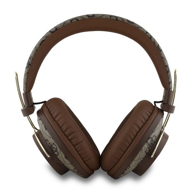 Guess Orjinal Lisanslı PU 4G Desenli Büyük Metal Logolu Kulak Üstü Bluetooth Kulaklık - 7