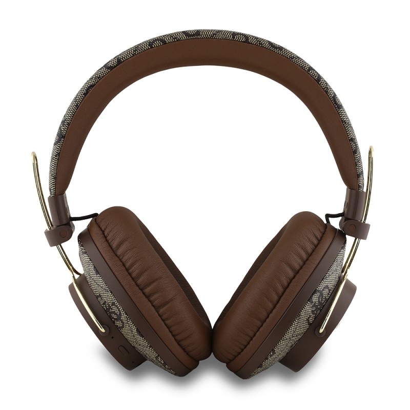 Guess Orjinal Lisanslı PU 4G Desenli Büyük Metal Logolu Kulak Üstü Bluetooth Kulaklık - 7