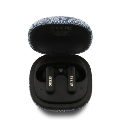 Guess Orjinal Lisanslı PU 4G Desenli Klasik Metal Yazı Logolu TWS Kulak İçi Bluetooth Kulaklık - 7