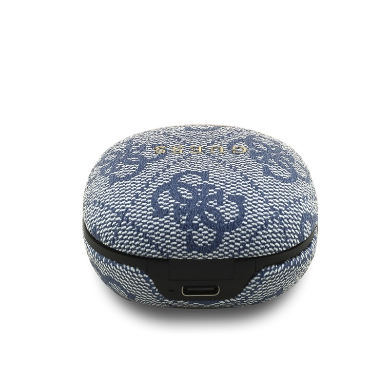 Guess Orjinal Lisanslı PU 4G Desenli Klasik Metal Yazı Logolu TWS Kulak İçi Bluetooth Kulaklık - 8