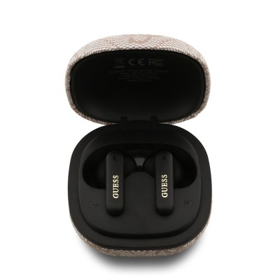 Guess Orjinal Lisanslı PU 4G Desenli Klasik Metal Yazı Logolu TWS Kulak İçi Bluetooth Kulaklık - 17