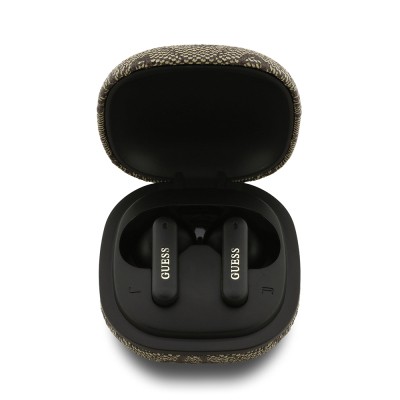 Guess Orjinal Lisanslı PU 4G Desenli Klasik Metal Yazı Logolu TWS Kulak İçi Bluetooth Kulaklık - 22