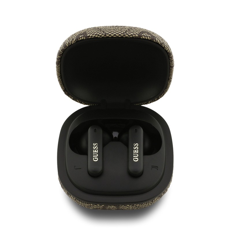Guess Orjinal Lisanslı PU 4G Desenli Klasik Metal Yazı Logolu TWS Kulak İçi Bluetooth Kulaklık - 22