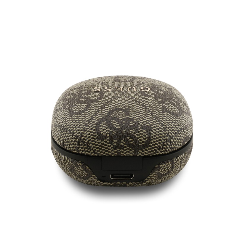 Guess Orjinal Lisanslı PU 4G Desenli Klasik Metal Yazı Logolu TWS Kulak İçi Bluetooth Kulaklık - 23