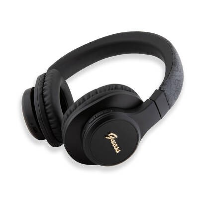 Guess Orjinal Lisanslı PU 4G Desenli Metal Yazı Logolu Tone On Tone Kulak Üstü Bluetooth Kulaklık - 5