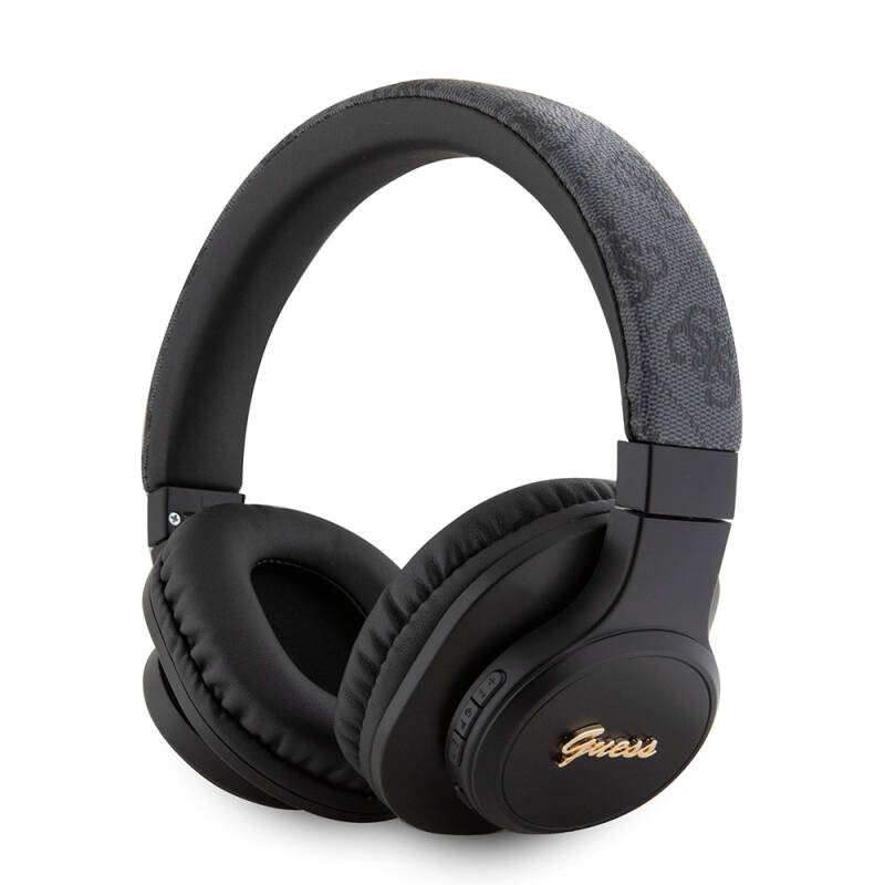 Guess Orjinal Lisanslı PU 4G Desenli Metal Yazı Logolu Tone On Tone Kulak Üstü Bluetooth Kulaklık - 2