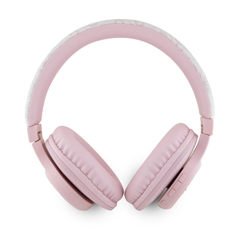 Guess Orjinal Lisanslı PU 4G Desenli Metal Yazı Logolu Tone On Tone Kulak Üstü Bluetooth Kulaklık - 10