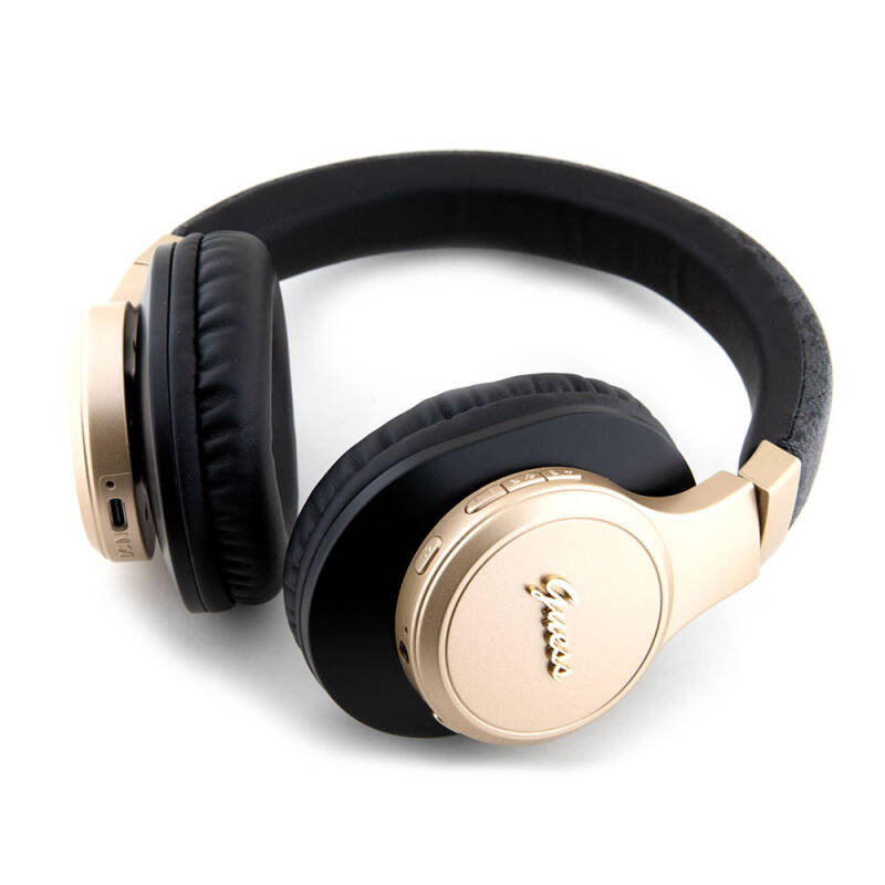 Guess Orjinal Lisanslı Script Gold Serisi Metal Yazı Logolu 4G Desenli Bluetooth Kulaklık - 3