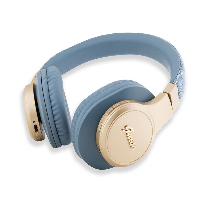 Guess Orjinal Lisanslı Script Gold Serisi Metal Yazı Logolu 4G Desenli Bluetooth Kulaklık - 6