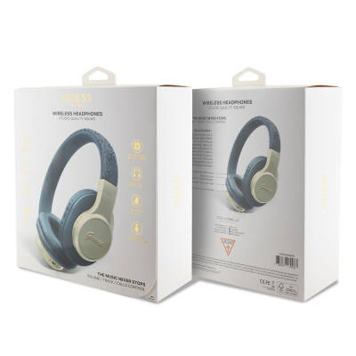 Guess Orjinal Lisanslı Script Gold Serisi Metal Yazı Logolu 4G Desenli Bluetooth Kulaklık - 8