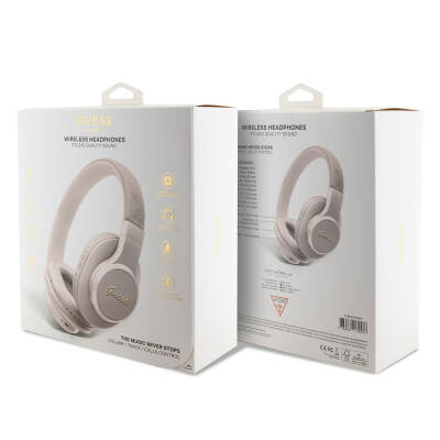 Guess Orjinal Lisanslı Script Gold Serisi Metal Yazı Logolu 4G Desenli Bluetooth Kulaklık - 14