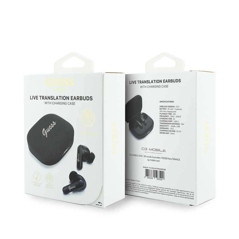 Guess Orjinal Lisanslı Script Metal Yazı Logolu TWS Kulak İçi Bluetooth Kulaklık - 7
