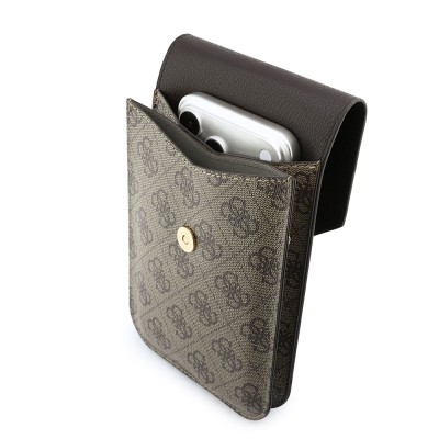 Guess Orjinal Lisanslı V Kapak Tasarımlı 4G Desenli Büyük Logolu Kartlıklı Askılı Çanta - 8