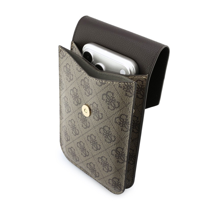 Guess Orjinal Lisanslı V Kapak Tasarımlı 4G Desenli Büyük Logolu Kartlıklı Askılı Çanta - 8