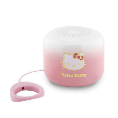 Hello Kitty Color Changing Electroplating Logo Mini Bluetooth Speaker with Finger Grip - Hello Kitty