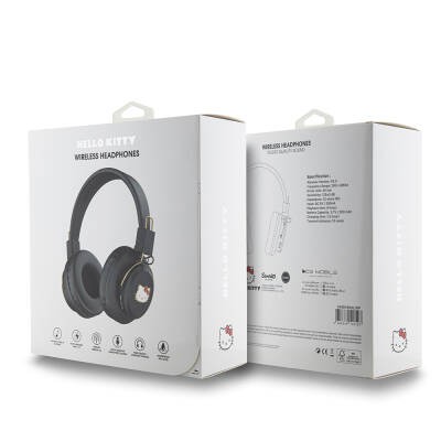 Hello Kitty Orjinal Lisanslı Ayarlanabilir Metal Kitty Logolu Yuvarlak Bluetooth 5.3 Kulaklık - 4