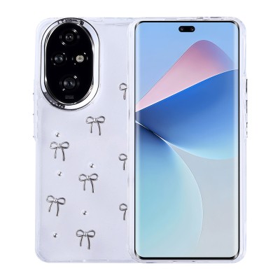 Honor 200 Case Airbag Design Glitter Transparent Zore Kutup Cover - 4
