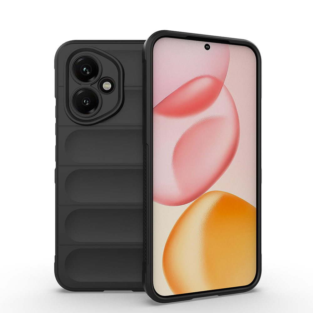 Honor 400 Kılıf Esnek TPU Oyuklu Arka Yüzey Tasarımlı NXXA Etnik Silikon Kapak - Siyah