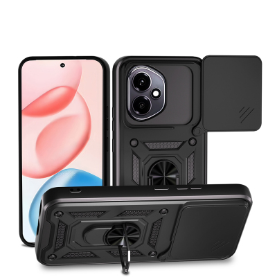 Honor 400 Kılıf Magnetik Standlı Kamera Korumalı Zore Sürgülü Vega Kapak - Zore