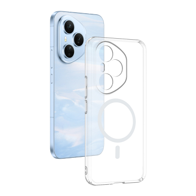 Honor 400 Pro Camera Protected M-Safe Charging Transparent Zore London Hard PC Case - Zore