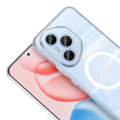 Honor 400 Pro Camera Protected M-Safe Charging Transparent Zore London Hard PC Case - 4
