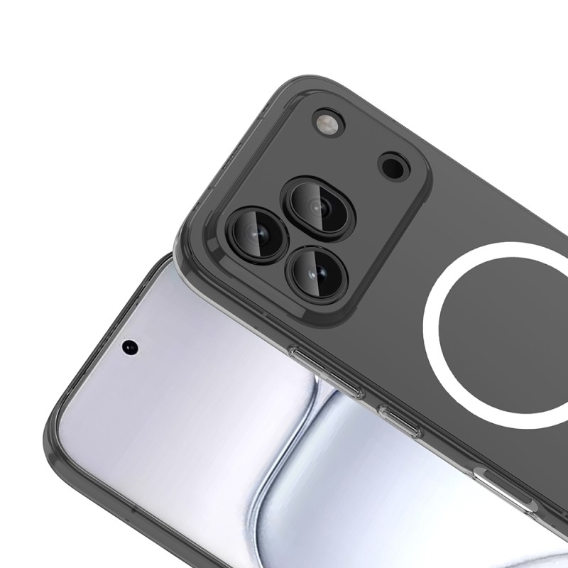 Honor 600 Pro 5G Camera Protected M-Safe Charging Transparent Zore London Hard PC Case - 2