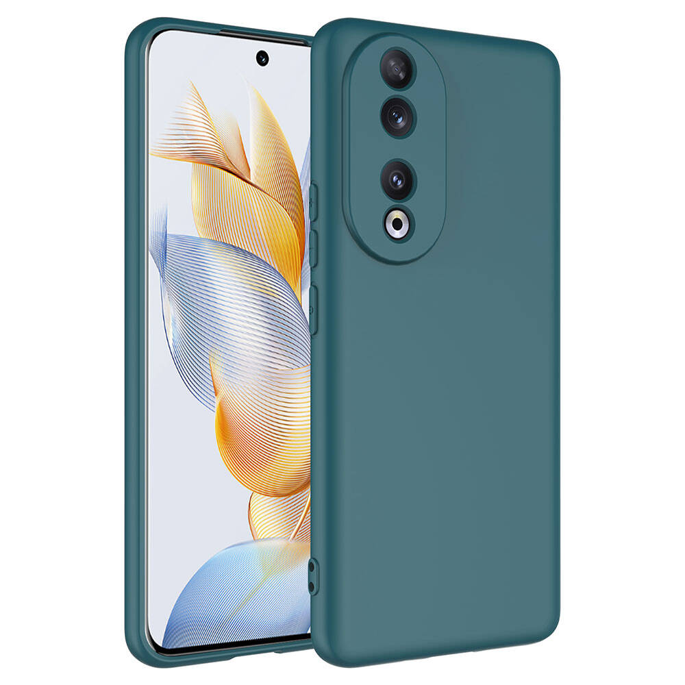 Honor 90 Kılıf Zore Mara Lansman Kapak - Koyu Yeşil