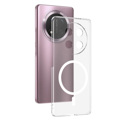 Honor Magic 7 Lite Camera Protected M-Safe Charging Feature Transparent Zore London Hard PC Case - 1