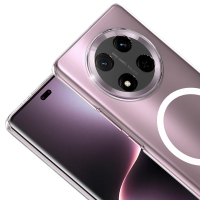 Honor Magic 7 Lite Camera Protected M-Safe Charging Feature Transparent Zore London Hard PC Case - 3