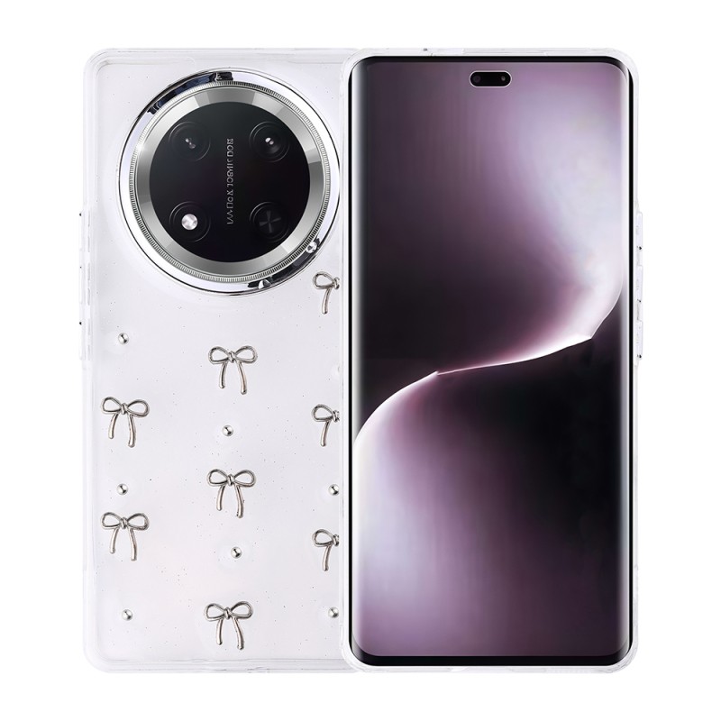 Honor Magic 7 Lite Kılıf Airbag Tasarımlı Simli Şeffaf Zore Kutup Kapak - 4