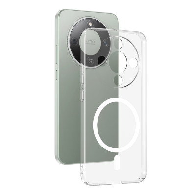 Honor Magic 8 Lite 5G Kamera Korumalı M-Safe Şarj Özellikli Şeffaf Zore London Sert PC Kapak - Zore