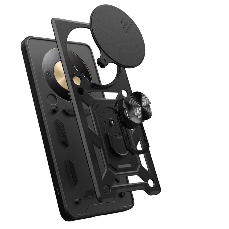Honor Magic 8 Lite 5G Kılıf Magnetik Standlı Kamera Korumalı Zore Sürgülü Vega Kapak - 7