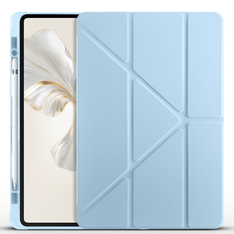 Honor Pad 9 Case Zore Tri Folding Pen Compartment Stand Case - 6