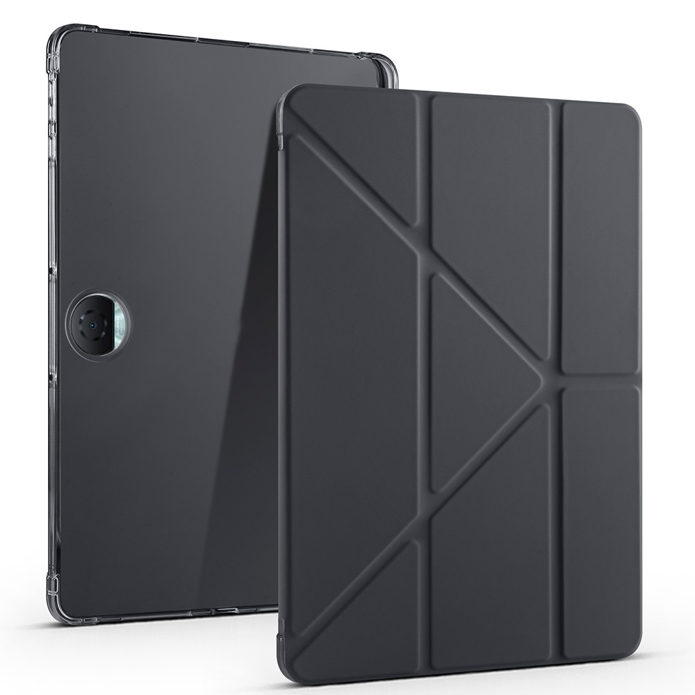 Honor Pad 9 Kılıf Zore Tri Folding Kalem Bölmeli Standlı Kılıf - Siyah