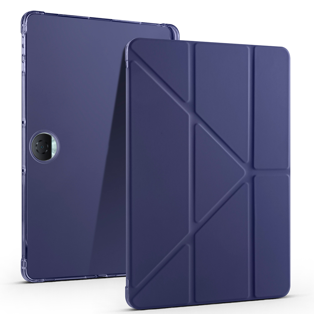 Honor Pad 9 Kılıf Zore Tri Folding Kalem Bölmeli Standlı Kılıf - Lacivert