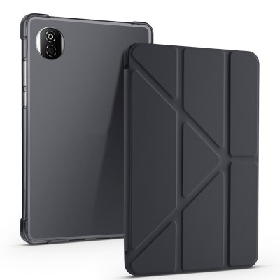 Honor Pad X7 8.7 Kılıf Zore Tri Folding Kalem Bölmeli Standlı Kılıf Siyah