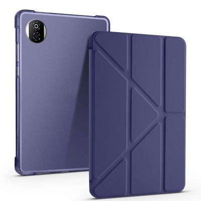 Honor Pad X7 8.7 Kılıf Zore Tri Folding Kalem Bölmeli Standlı Kılıf Lacivert