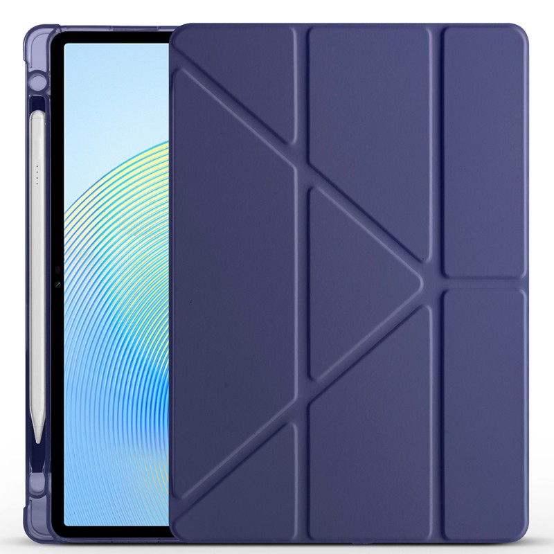 Honor Pad X8A Case Zore Tri Folding Stand Case with Pen Compartment - 17