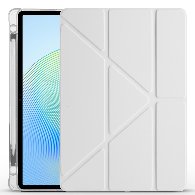 Honor Pad X8A Case Zore Tri Folding Stand Case with Pen Compartment - 21