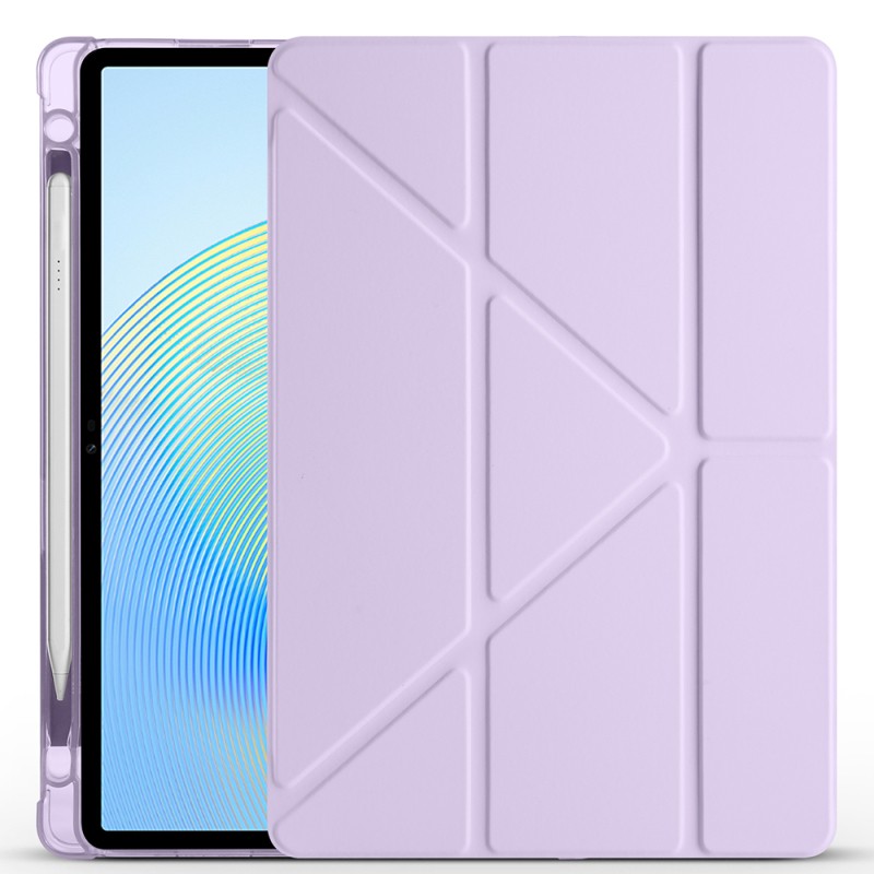 Honor Pad X8A Case Zore Tri Folding Stand Case with Pen Compartment - 19